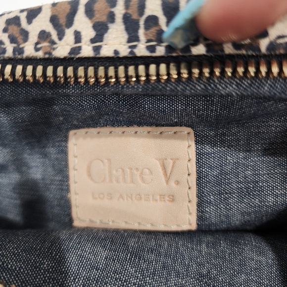 Clare V. Midi Sac Leopard Print Leather Crossbody bag - Picture 7 of 8